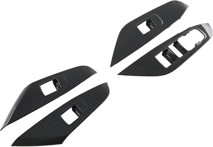 Auto Window Lift Switch Panel Cover Anti Scratch Window Control Switch Trim Interior Decoration Accessories Kit Imitation Carbon Fiber Pattern ABS Material for Chevrolet Trax 2023-2025