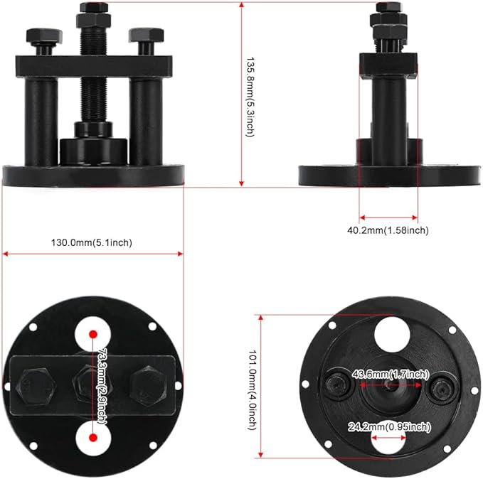 Crankshaft Oil Seal Front & Rear Seal Remover & Installer Tool Kit for Detroit Diesel DD13 & DD15 Engines W470589004300 W541589023300 W541589003400