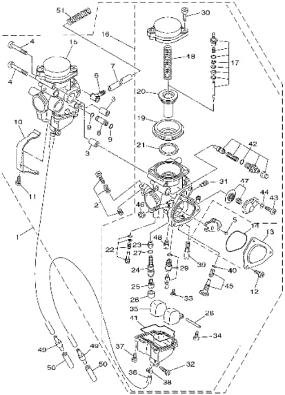 Carburetor Fits Yamaha Raptor 660 YFM660 (2001-2005)