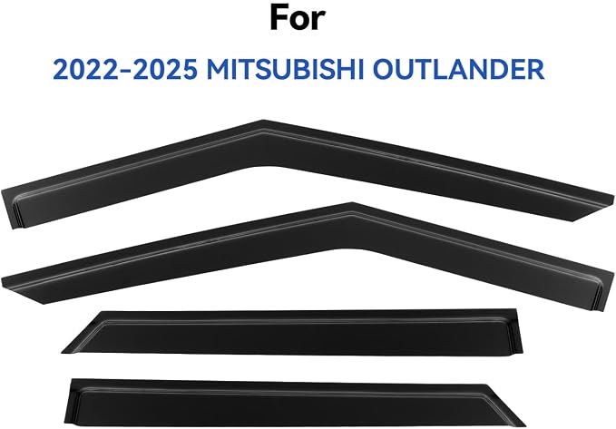 Window Visors Rain Guards for 2022 2023 2024 2025 2026 Mitsubishi Outlander, Out-Channel Window Vent Wind Deflectors Visors Shades for 22 23 24 25 26 Mitsubishi Outlander