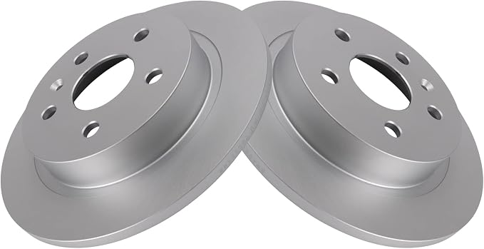 TRQ Rear Brake Rotor Set G Coated Solid Compatible with 2012-2016 Buick LaCrosse 2011-2017 Regal 2013-2015 Chevrolet Malibu 2016 Malibu Limited