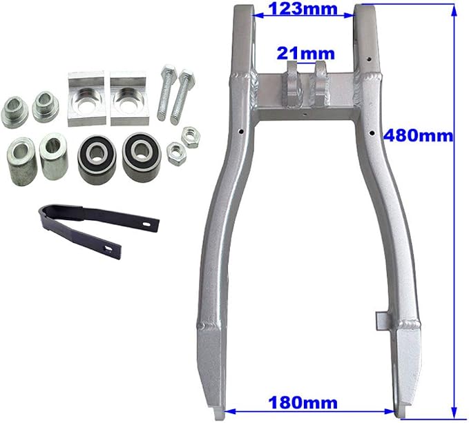 Silver 480mm Aluminum Rear Swingarm For 110cc 125cc 140cc 150cc 160cc 170cc 180cc 190cc Pit Dirt Motor Bike