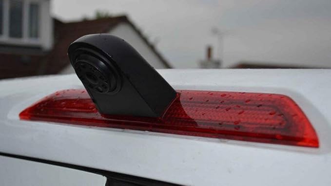 Compatible for Ford Transit 150 2015-2020, Transit 250 2015-2020, Transit 350/350 HD 2015-2020，350HD L4H3 Brake Light Backup Camera with 7 inch Clip-on Mirror Monitor (Transit Van)