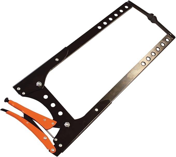 Anglo American Tools - Grip-On 20" Steel C-Clamp Locking Pliers, Nickel-Plated, GR13420, Orange