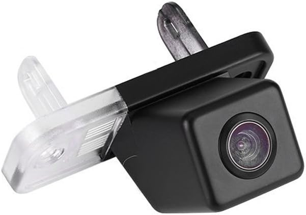 Waterproof Backup Camera Color Car Rear View Camera 170 Degree Angle License Plate for Mercedes C E CLS Class W203 W211 W219 W209 SLK R171(No. 2 Size 25 * 65mm Up Round Edge)