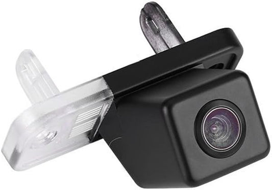 Waterproof Backup Camera Color Car Rear View Camera 170 Degree Angle License Plate for Mercedes C E CLS Class W203 W211 W219 W209 SLK R171(No. 2 Size 25 * 65mm Up Round Edge)