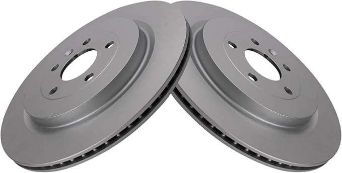TRQ Rear Brake Rotor Set Compatible with 2013-2019 Ford 2012-2019 Lincoln