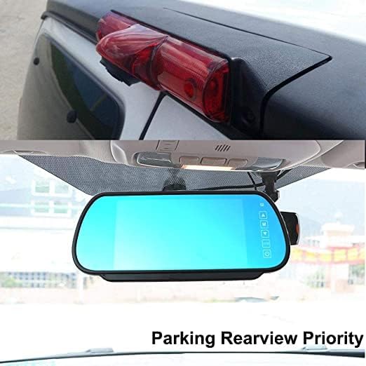 Backup Camera Compatible for Chevrolet Express GMC Savana Cargo Van Transporter Chevy Express/GMC Savana Explorer Replace Thrid Brake Light (with Monitor)