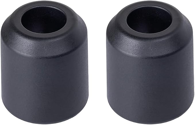 Advanblack ProTek Machined Harley Crash Bar Sliders 1.25" Decorative Wheel Rotatable End For Front Engine Guard Rear Saddlebag Guards (Black Derlin)
