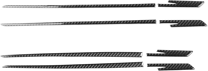 NVCNX Real Premium Carbon Fiber for Toyota Camry Accessories 2018-2024 2019 2020 2021 2022 2023 SE/LE/XSE/XLE/SE Nightshade/L/TRD Gas Hybrid Car Door Inner Panel Strip Cover Interior Trim Sticker 8PCs
