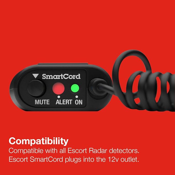 Escort Radar Detector SmartCord Coiled Wire for Redline 360c, MAX 360/c MKII, 3, 4, MAXcam 360c and Additional Models