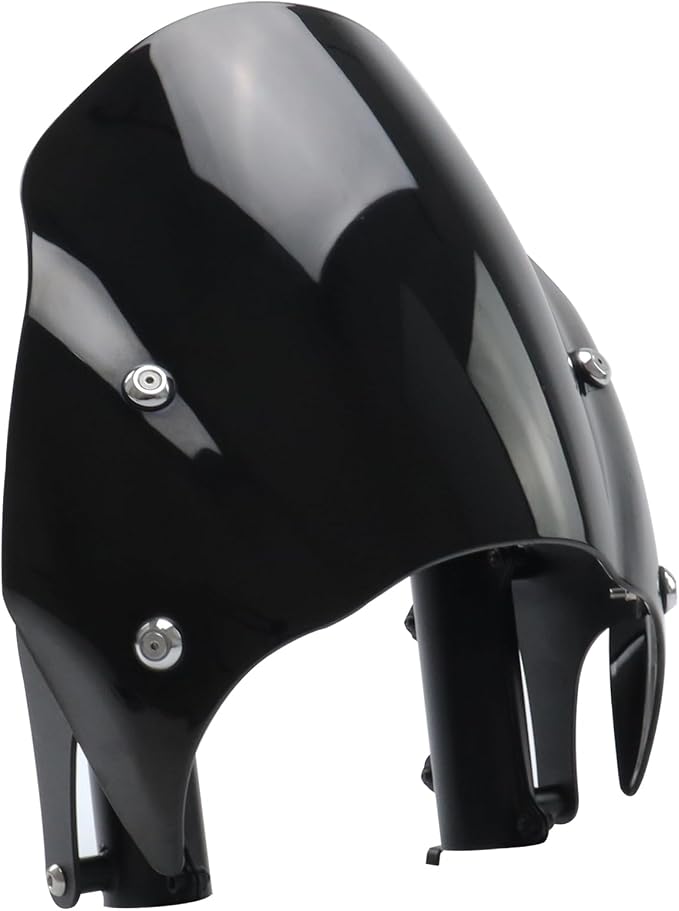 Motorcycle Windshield Fairing Set Wind Deflector Windscreen Mount Kits Fits for Kawasaki S650 Vulcan S ABS SE Cafe EN650 VN650 2015-2025 Black