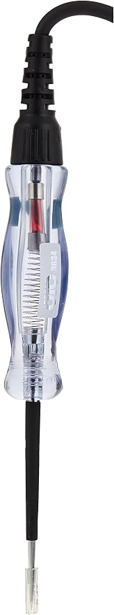 OTC 3634 Heavy-Duty Straight Cord Circuit Tester - Designed for Testing Electrical Circuits and Locating Shorts, Grounds, and Open Circuits on 6V and 12V Systems; 5-Foot Cord