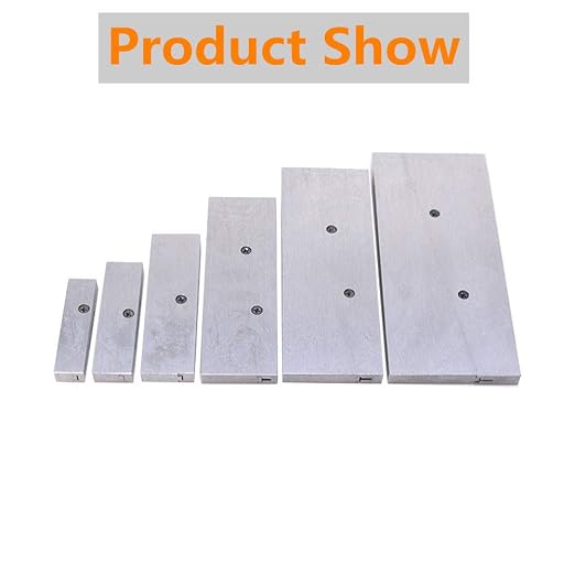findmall 6 Pcs Adjustable Parallel Set 3/8" - 2-1/4" Hardened Steel Accuracy Parallels Set for Layout Inspection Stop Work Set-Up Etc