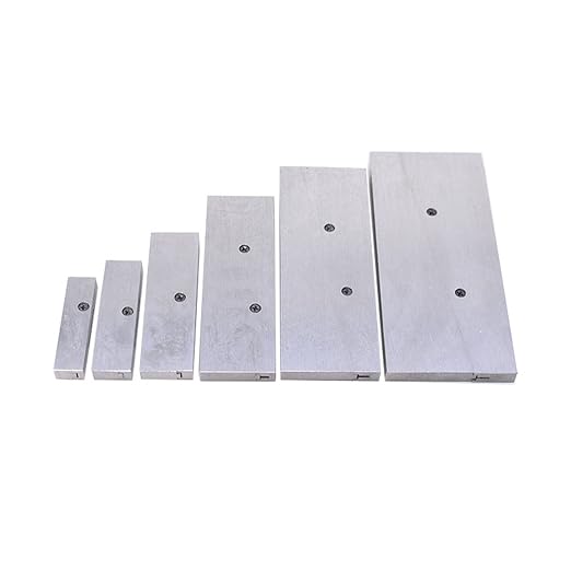 WFLNHB 6Pcs Adjustable Parallel Set 3/8 Inch - 2-1/4 Inch Accuracy Parallels Measurement Fit for Layout Inspection Stop Work Set - Up Etc