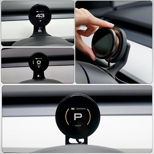 TITA Smart Display for Tesla Model 3 & Model Y with Magnetic Holder, Speed, Battery Level, Blind Spot Warning, Mileage; Zero-Delay Synchronous, OTA Updates, Head up Display for Model 3/Y (2021-2024)