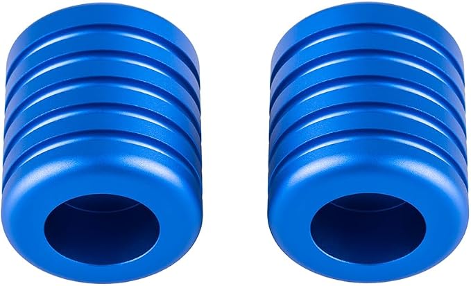 Advanblack Motorcycle Frame Sliders Machined CNC Alumium Crash Bar Slider Fit All Flat Out & Highway 1 1/4" Crash Bar Saddlebags Guards (Blue)