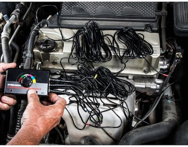 Steelman Replacement Clamp Microphones for ChassisEAR Electronic Squeak and Rattle Finder Auto Diagnostics Tool, 6-Pack, 16-Foot Cables, Color-Coded Leads