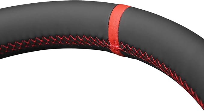 MEWANT Car Steering Wheel Cover for Toyota Hilux/Fortuner Hand Stitch Leather Car Steering Wrap