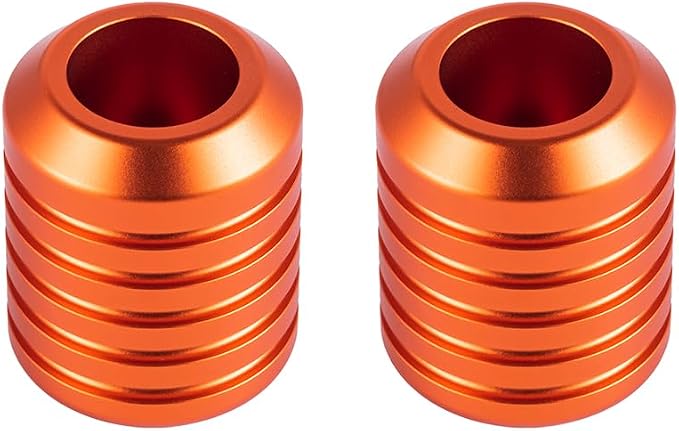 Advanblack Motorcycle Frame Sliders Machined CNC Alumium Crash Bar Slider Fit All Flat Out & Highway 1 1/4" Crash Bar Saddlebags Guards (Orange)