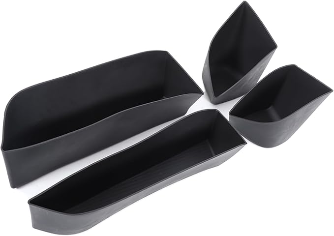 Car Front Door Storage Organizer for BMW X5 G05 2019-2025, Flexible TPE Material Waterproof & Scratch-Free Design, X5 Door Organizer with Anti-Slip Phone Holder, Eco-Friendly & Noise Reduction (Black)