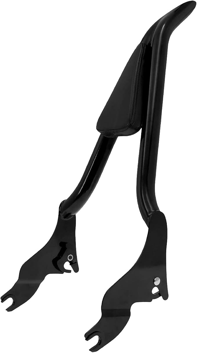 Motorcycle 22" Sissy Bar, Integrated Passenger Backrest Fit For Harley Touring Road King Street Glide Road Glide 2009-2025 Black