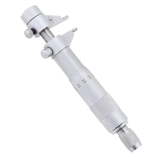 Inside Micrometer Set, Internal Diameter Gage Hole Bore 5-30mm Range 0.01mm Accurate + Wrench + Calibration Ring + Wooden Box