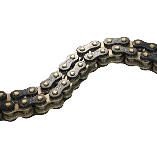 DONGHUA (520HLX2) high Strength Sealed 520 X-Ring Chain 120 Links with Connecting Link (Black and Gold)
