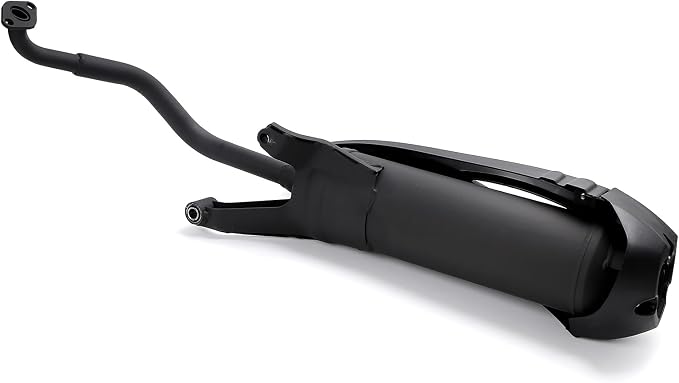 Minho Motorcycle Exhaust Assembly in Heavy Iron Material Compatible with Chinese GY6 125cc 150cc 4-Stroke Engine Scooter Moped RSZ 150 Gas Engine Scooters