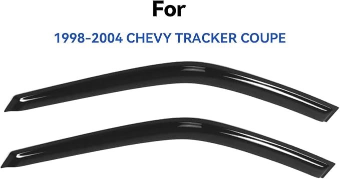 Window Visors Rain Guards for 1998-2004 Chevy Tracker Convertible SUV, Out-Channel Window Vent Wind Deflectors Visors Shades for 98-04 Tracker 2Dr
