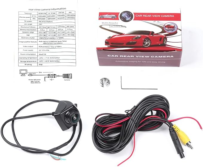 Universal Reversing Camera 1080P Metal AHD, 170° Wide Angle Rearview | Universal 1080P AHD Backup Camera with Switchable Front View, 170° Wide Angle, Night Vision, IP69 Waterproof
