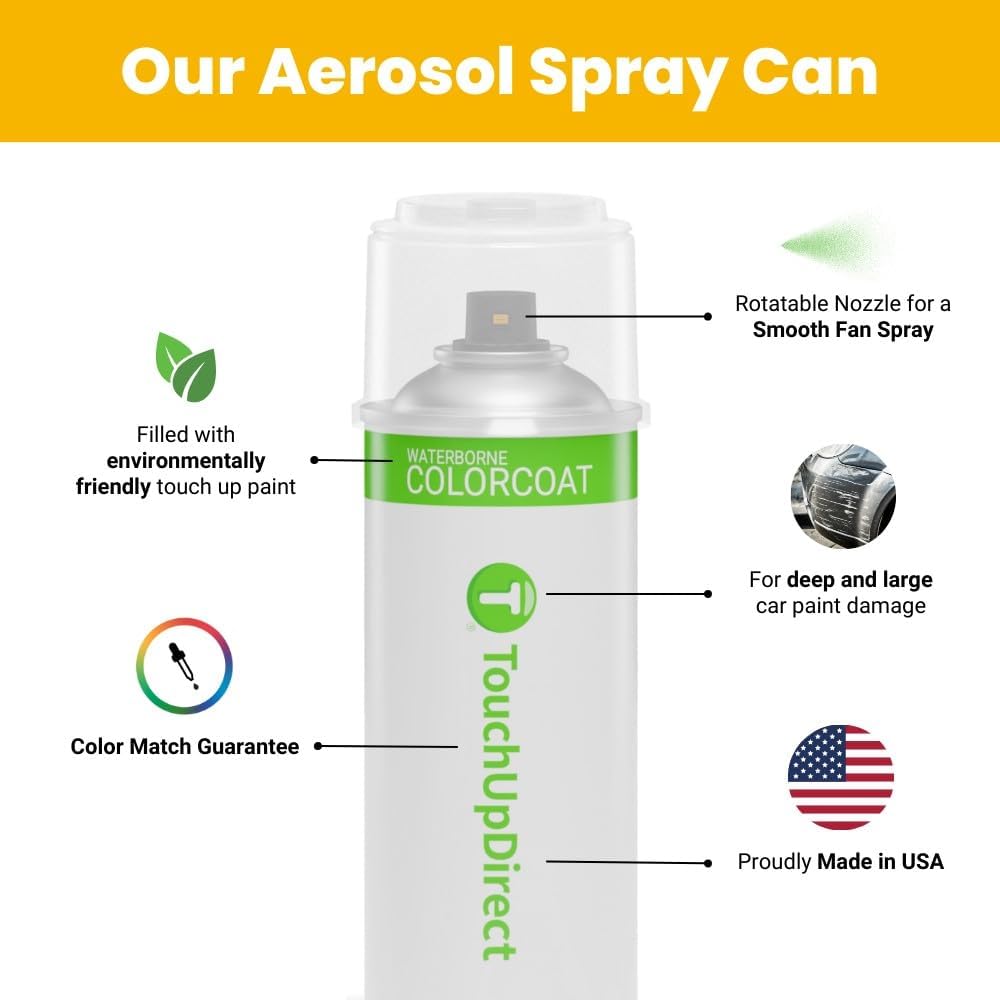 TouchUpDirect 8W7 Dark Blue Metallic Compatible with Toyota Exact Match Touch Up Paint Aerosol - Preferred Kit