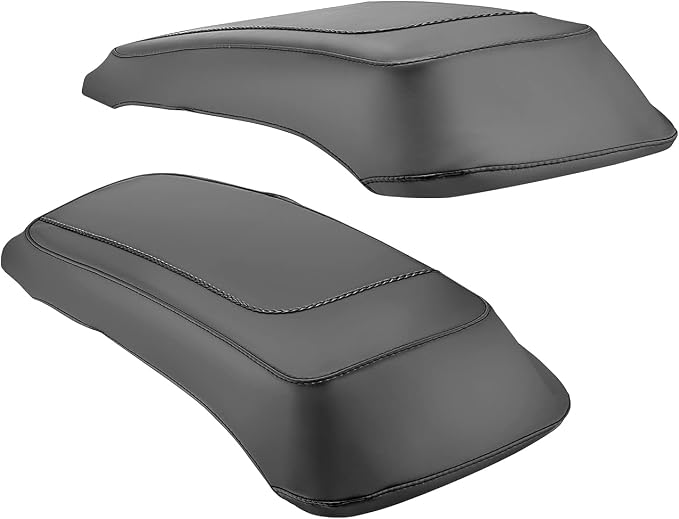 Mofun PU Leather Saddlebag Speaker Lid Bra Protective Cover Compatible with Harley Touring Road King Electra Road Street Glide 1993-2013