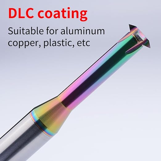 Metric Carbide Thread Milling Cutters for Aluminum 5pcs D4.8×Picth0.5-1.5