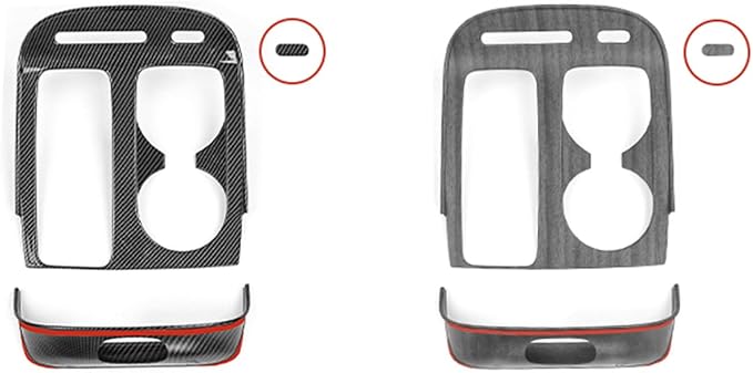 Car Center Console Gear Shift Panel Cover & Water Cup Holder Frame Trim - Compatible with Hyundai Palisade 2026 7-Seat Accessories-Carbon Fiber Pattern