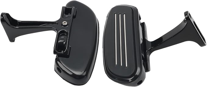Black Streamliner Passenger Footboards/Foot Pegs for Harley Touring Models Street Glide Road Glide Electra Glide Road King 1993-2024 2025 2026