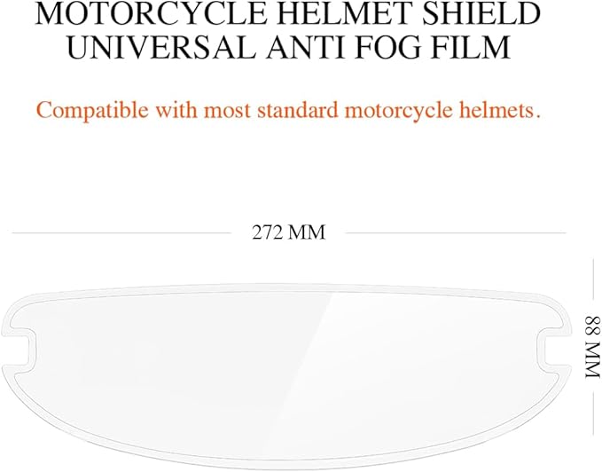 Full Face Helmet Shield Anti Fog Film for Motorcycle Helmet Visor Insert Fog-Resistant,Fog Free Clear Visor for Safe Riding in Humid Cold Weather,Long-Term Effects,Self Adhesive Edge Banding