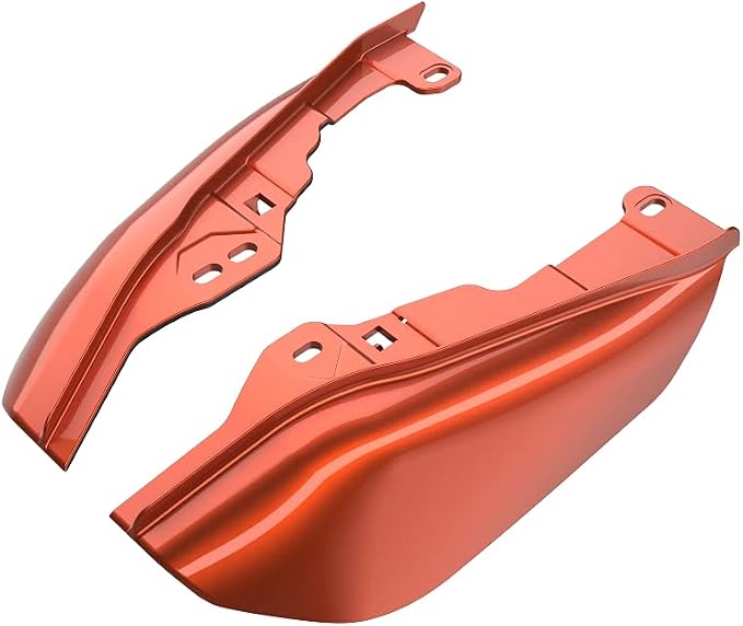 Advanblack 2024 RG Mid Frame Air Deflectors Compatible for Harley Touring Street Glide, Road King, Electra Glide, 2009-2025(Orange Lava)