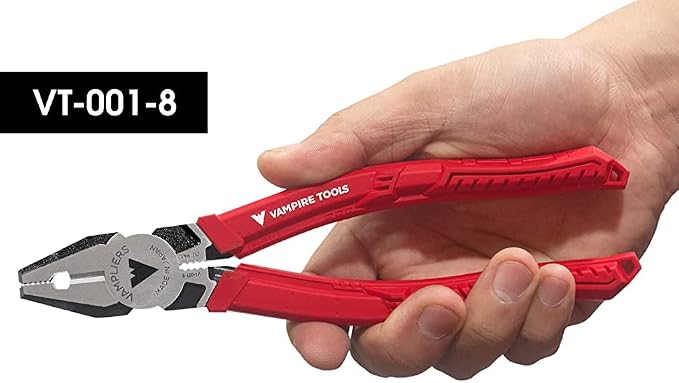 VAMPLIERS VT-001-8GS: 8" PRO Linesman Pliers Gift Set. Screw Extractor Pliers to Remove Rusted/Damaged/Specialty Screws, Nuts and Bolts. Made in Japan.