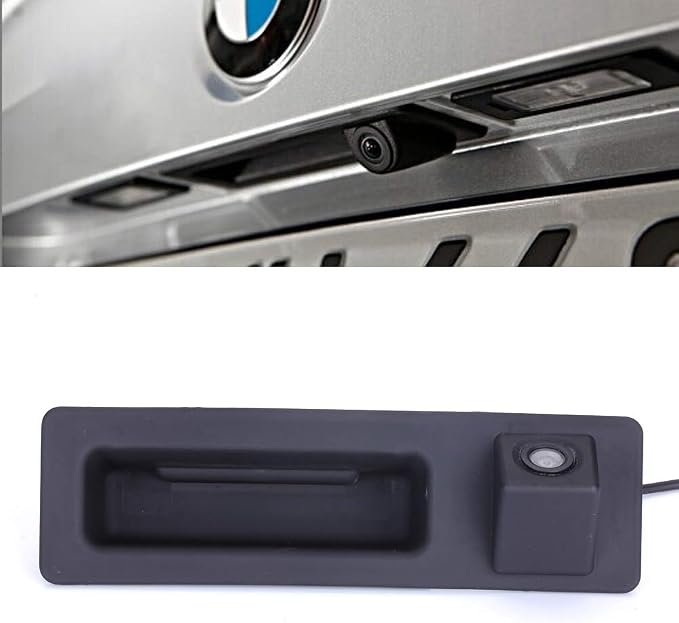 HD Trunk Handle 170° Rear View Reversing Camera Parking Aids System Compatible with BMW 520Li 525Li 530i 535Li 328Li 320Li Z3 Z4 Z8 i3/328i/F30 316i/F15/E60 E61 E70 E71 E72 E82 E88 E84 E90 E91 E92 E93