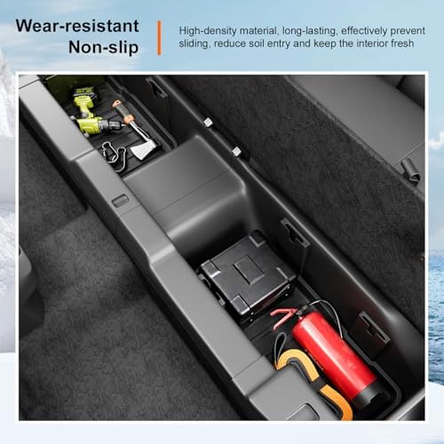 powoq 2nd Under Seat Storage Mat Compatible with 2022-2025 Ford Maverick Rear Bumper Step Pad Fuel Under Seat Organizer Liner Replacement for 2022-2025 Ford Maverick Accessories