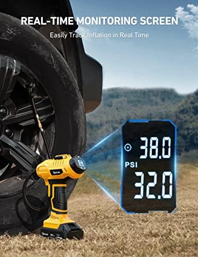 AstroAI Cordless Tire Inflator and AstroAI AC to DC Converter 10A/120W/7.78FT