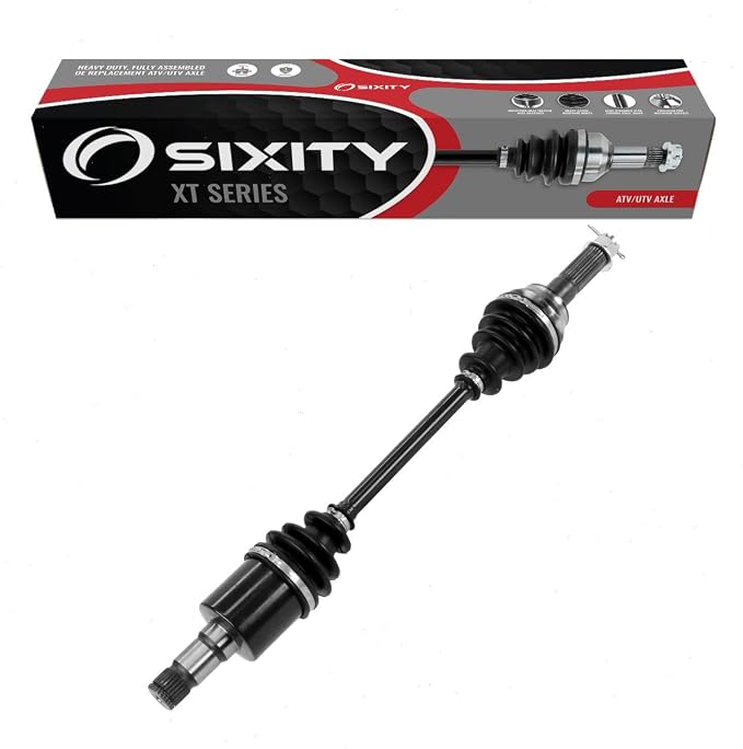 Sixity XT Rear Left CV Axle for Polaris Ranger 2x4 500 4x4 EFI 700 2006-17 | 6x6 800 Crew HD MVRS XP. Complete axle assembly, 5140 chrome steel