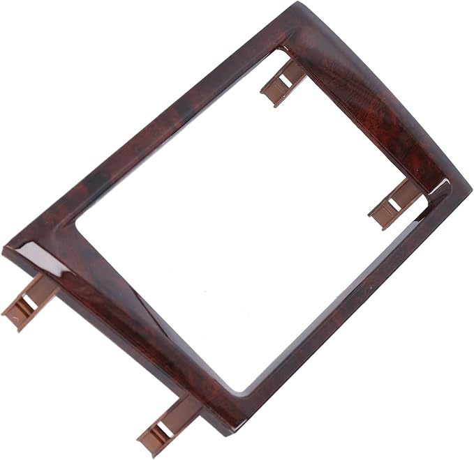 Central Console Frame, 2?Din Radio Fascia Car Stereo Navigation Refitted Dash Panel Kit Frame Mahogany Fit for Avalon 2000?2004