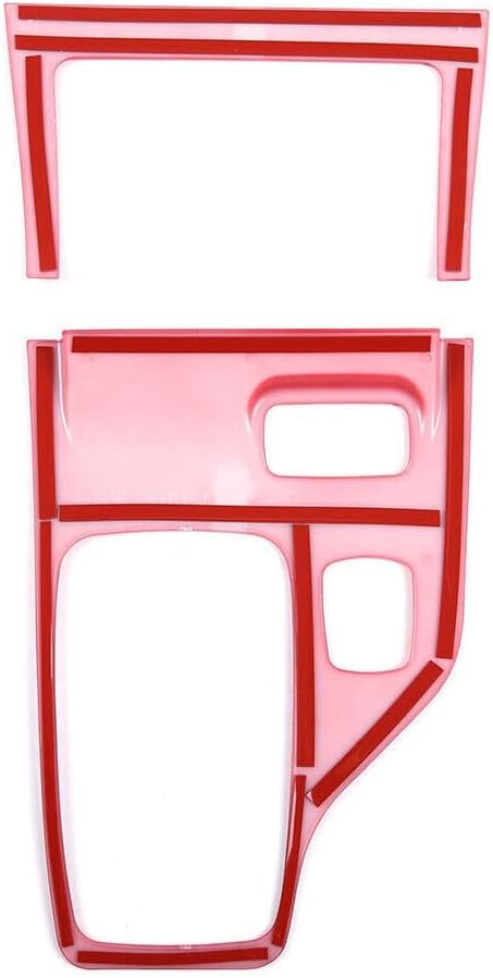 Red ABS Central Control Gear Shift Panel Trim Cover，Fit ForFor-d Ranger 2015-2022,Center Console Gear Shift Interior Frame Panel Trim Cover Stickers Interior Accessories