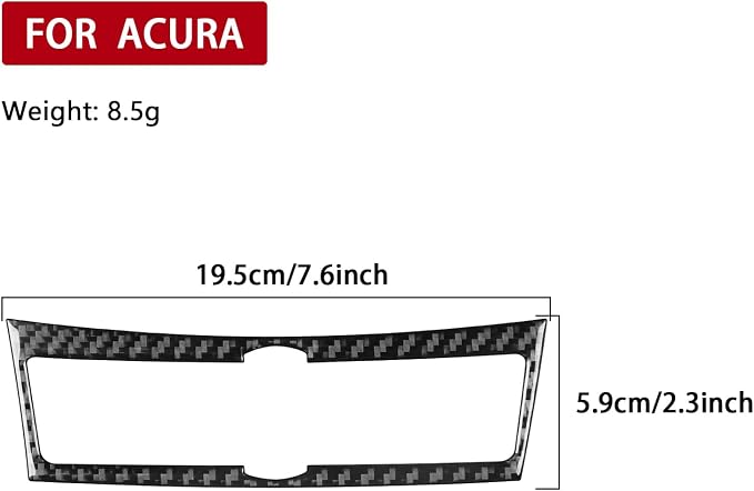 Black Soft Carbon Fiber car Interior Climate Control Panel 1/Piece Decorative Sticker Suitable for Acura TSX 09-14 Carbon Fiber car Interior