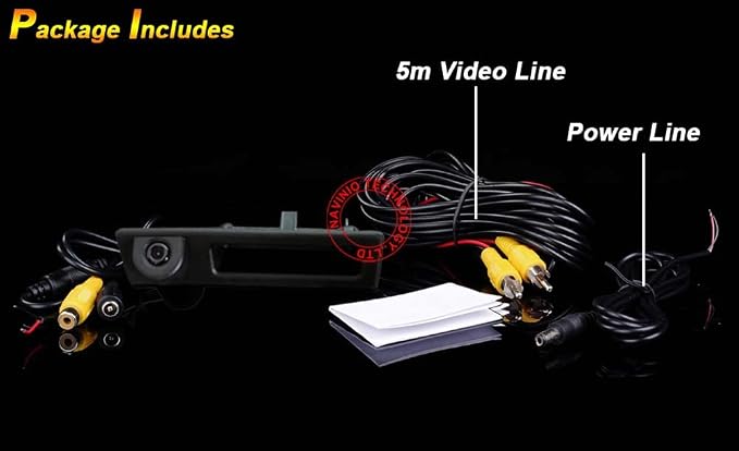170 Degree Parking Reverse Camera,Trunk Handle Rear View Backup Camera Replacement for BMW X1 X3 X4 X5 X6 F18 F35 F45 F46 F48 F80 520Li 525Li 530i 535Li 328Li 320Li(LS8006)