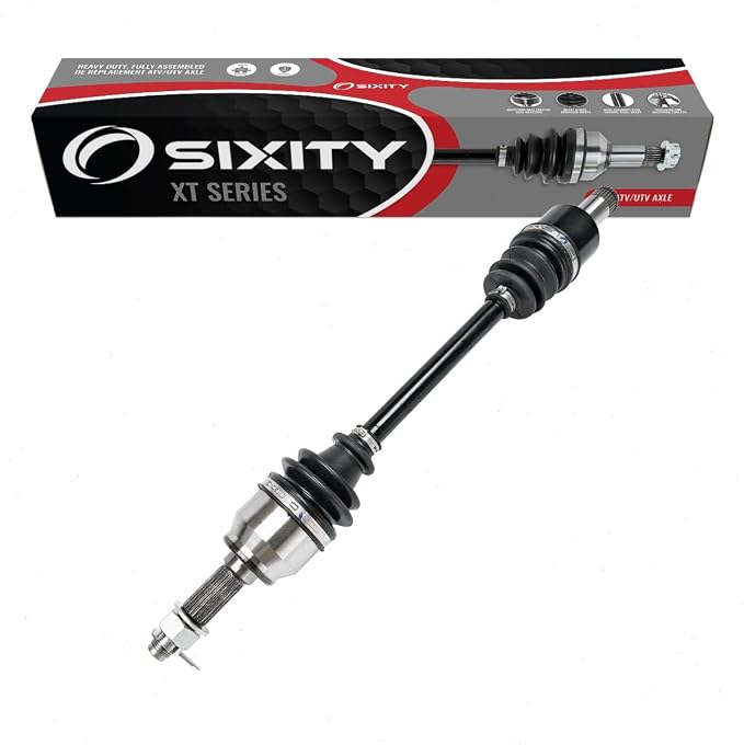 Sixity XT Rear Left CV Axle for John Deere Gator XUV 550 S4 560 2012-20 | 560E 590E 590i Power Steering 590M Special Edition Black. Complete axle assembly, 5140 chrome steel
