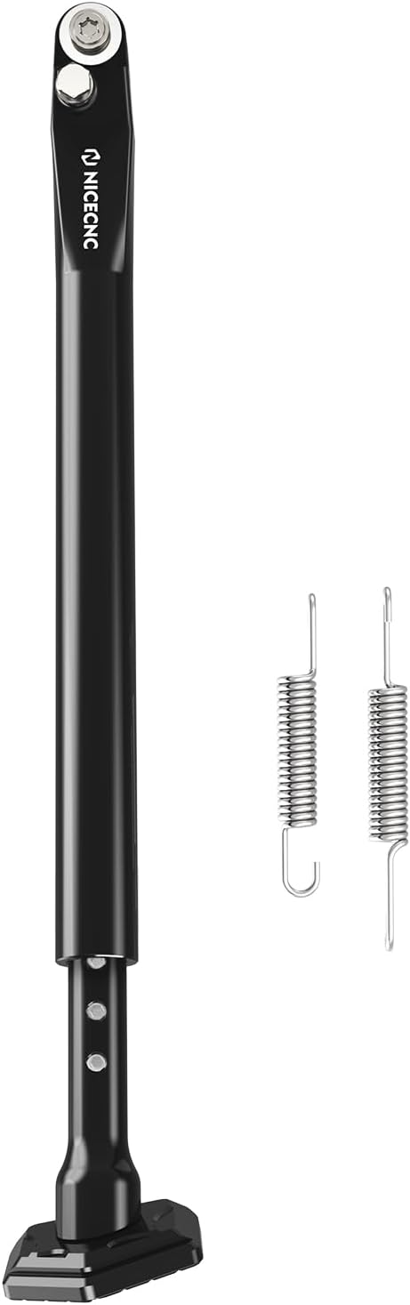 NICECNC Adjustable Motorcycle Kickstand Side Stand & 3-Level Height Dirt Bike Kickstand, Compatible with Beta RR 2T/RR 2T Racing 125 200 250 300 2013-2024, XTRAINER 250 2017-2024, See Fitment, Black