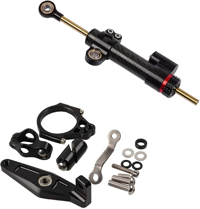 Steering stabilizer Compatible with YAMAHA MT09 XSR900 MT-09 MT 09 XSR 900 2021 2022 2023 2024 Motorcycle Steering Damper Mount Bracket Stabilizer Support Speed Wobble Safety
